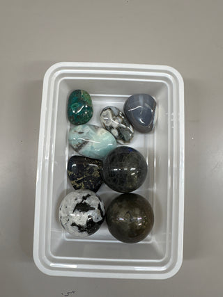 Pyrite, Moonstone, Calcite Polished Stones - Hamilton Collection 029 from Stonebridge Imports