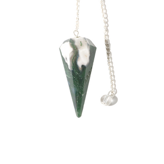 Green Tree Agate Pendulum 6 Facet & Bead - 3 Pack from Stonebridge Imports
