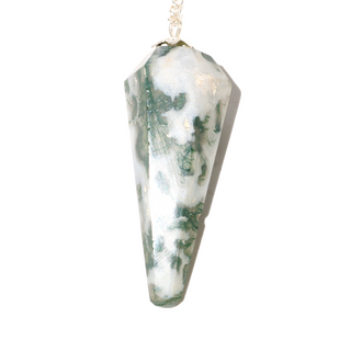 Green Tree Agate Pendulum 6 Facet & Bead - 3 Pack from Stonebridge Imports