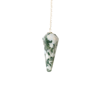 Green Tree Agate Pendulum 6 Facet & Bead - 3 Pack from Stonebridge Imports