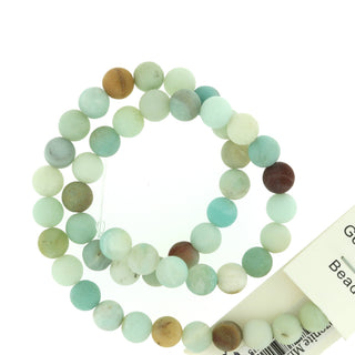 Multi-Colour Amazonite Bead Strand 15" - 8mm Matte from Stonebridge Imports
