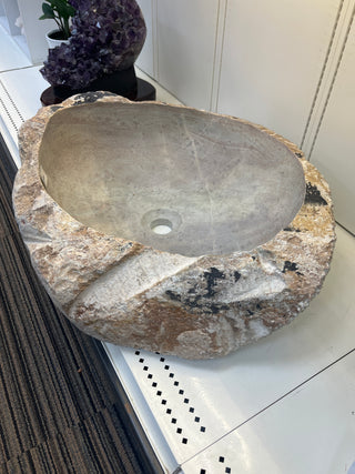Soapstone Sink Unique #3 - 19" Wide from Stonebridge Imports