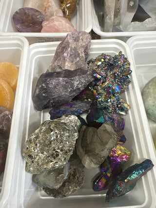 Pyrite, Quartz, Chalcopyrite Point/Cluster OTT Bundle