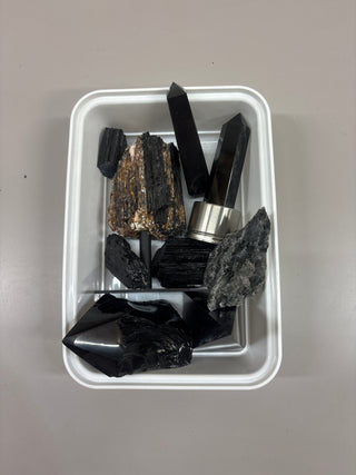 Obsidian, Tourmaline, Shungite Protection Stones - Hamilton Collection 022 from Stonebridge Imports