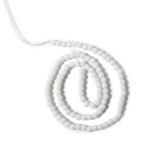 White Porcelain Bead Strand (Synthetic)
