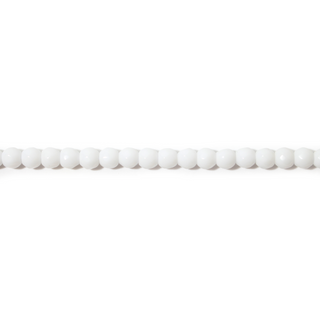 White Porcelain Bead Strand (Synthetic)