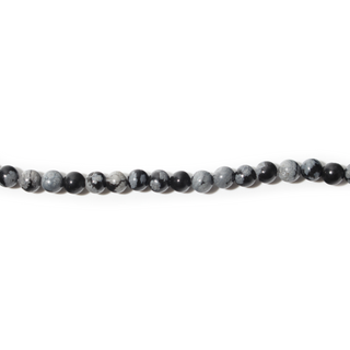 Snowflake Obsidian Bead Strand