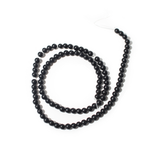 Black Onyx Bead Strand 15" - 4mm Matte from Stonebridge Imports