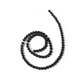 Black Onyx Bead Strand 15" - 4mm from Stonebridge Imports