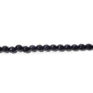Blue Goldstone Bead Strand (Synthetic)