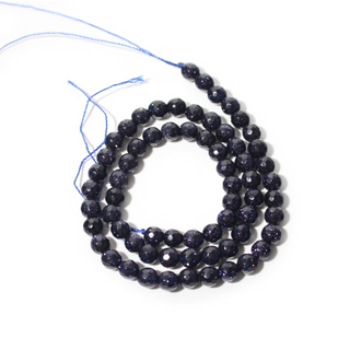 Blue Goldstone Bead Strand (Synthetic)
