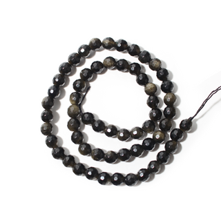 Gold Sheen Obsidian Bead Strand