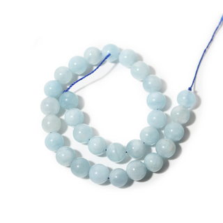Aquamarine E Bead Strand