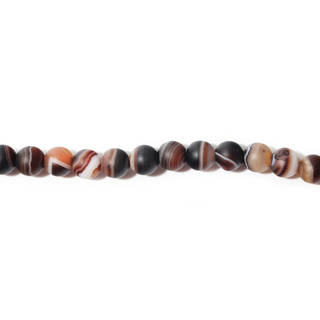 Banded Onyx (Sardonyx) Bead Strand