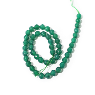 Green Agate Bead Strand (Enhanced)
