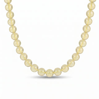 Lemon Quartz - Round Strand 7" - 8mm from Stonebridge Imports