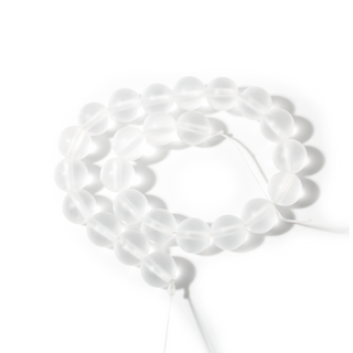 Clear Quartz Bead Strand 7" - 8mm Frosted from Stonebridge Imports