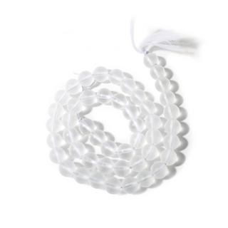Clear Quartz Bead Strand 15" - 8mm Frosted from Stonebridge Imports