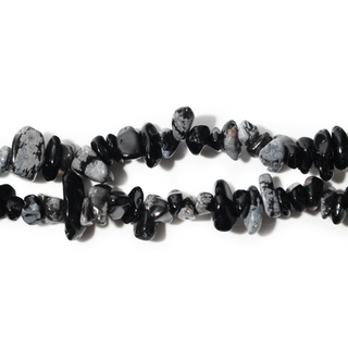 Snowflake Obsidian Bead Strand