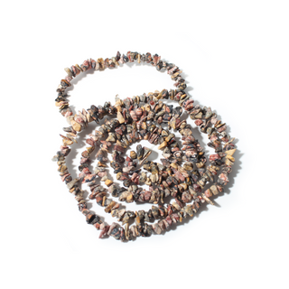 Leopardskin Jasper Bead Strand 32" - 3-5mm Chip from Stonebridge Imports