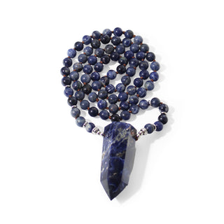 Sodalite Mala w/ Point - 8mm - 80 Beads from Stonebridge Imports