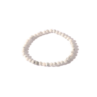 Howlite White Bead Bracelet 4mm   from Stonebridge Imports