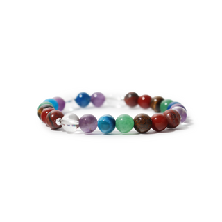 Chakra Stones Round Bracelet - 8mm (Enhanced) from Stonebridge Imports