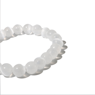 Selenite Round Bracelet - 8mm    from Stonebridge Imports