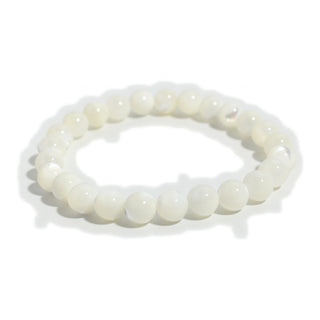 Shell White Round Bracelet - 8mm from Stonebridge Imports