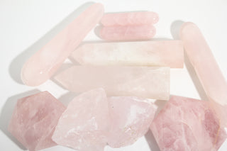 Rose Quartz Rough/Carving OTT Bundle #1 from Stonebridge Imports