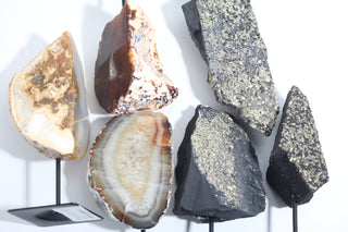 Agate Geode and Pyrite on Basalt on Stands OTT Bundle from Stonebridge Imports