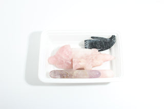 Quartz, Amethyst, Soapstone Carving OTT Bundle from Stonebridge Imports