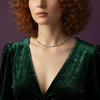 Bumble Bee Jasper Bead Necklace - 2-3mm from Stonebridge Imports