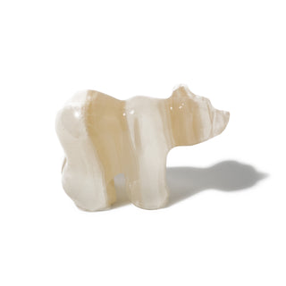 Amber Aragonite Bear Carving    from Stonebridge Imports