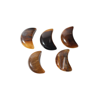 Tiger Eye Moon Carving - 5 Pack from Stonebridge Imports
