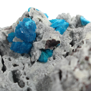 Cavansite Cluster on Matrix from India - Unique #6 - 3 1/8"
