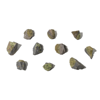 Peridot Clusters on Basalt - 1 kg Flat 1kg Small - 1" to 3"   from Stonebridge Imports