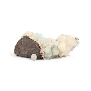 Stilbite and Calcite Cluster on Matrix Unique #60 from Stonebridge Imports