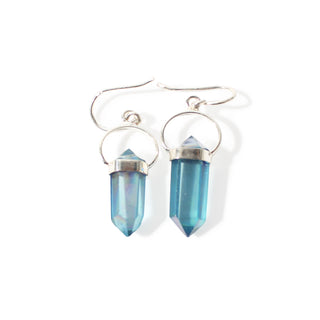 Aqua Aura Double Terminated - Earrings (Enhanced) from Stonebridge Imports