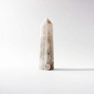 Moonstone Generator Unique #2 - 6", photographed on a clean white background. Stonebridge Imports.