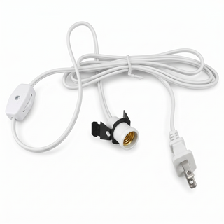 White Power Cord for Crystal Lamp - 7W bulb included - UL Listed US Plug from Stonebridge Imports