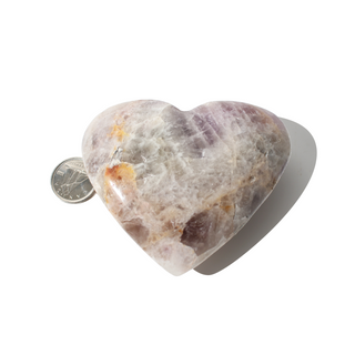 Amethyst and Smoky Quartz Heart #5 - 2" from Stonebridge Imports