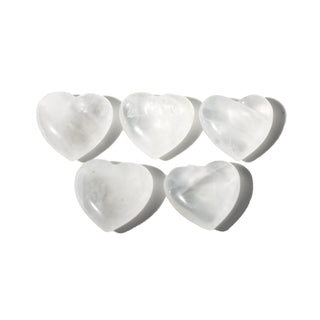 Clear Quartz Mini Heart Carving - 5 Pack from Stonebridge Imports