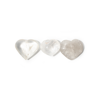 Clear Quartz Heart #2 - 3 Pack - 1" from Stonebridge Imports