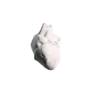 White Howlite Heart Carving w/Aorta - SM    from Stonebridge Imports