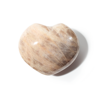 Peach Moonstone Heart #8 - 2" to 3 1/2" from Stonebridge Imports