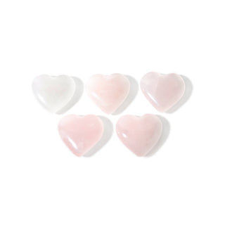 Rose Quartz Heart Mini Carving - 5 Pack from Stonebridge Imports