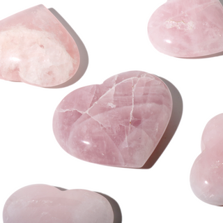 Rose Quartz B Heart Carvings - 5 to 13 Pieces - 1kg Box    from Stonebridge Imports