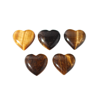 Tiger Eye Heart Mini Carving - 5 Pack from Stonebridge Imports