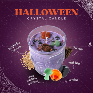 Halloween Crystal Candle 🎃 Add Some Spooky Sparkle to Your Home Skull   from Stonebridge Imports